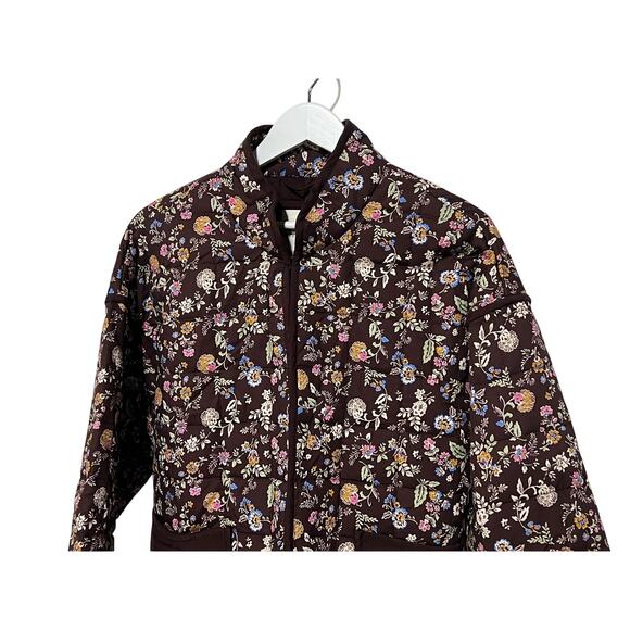 BAGATELLE COLLECTION WOMENS SIZE XLARGE FLORAL COTTON QUILTED JACKET BROWN NEW - Picture 7 of 15